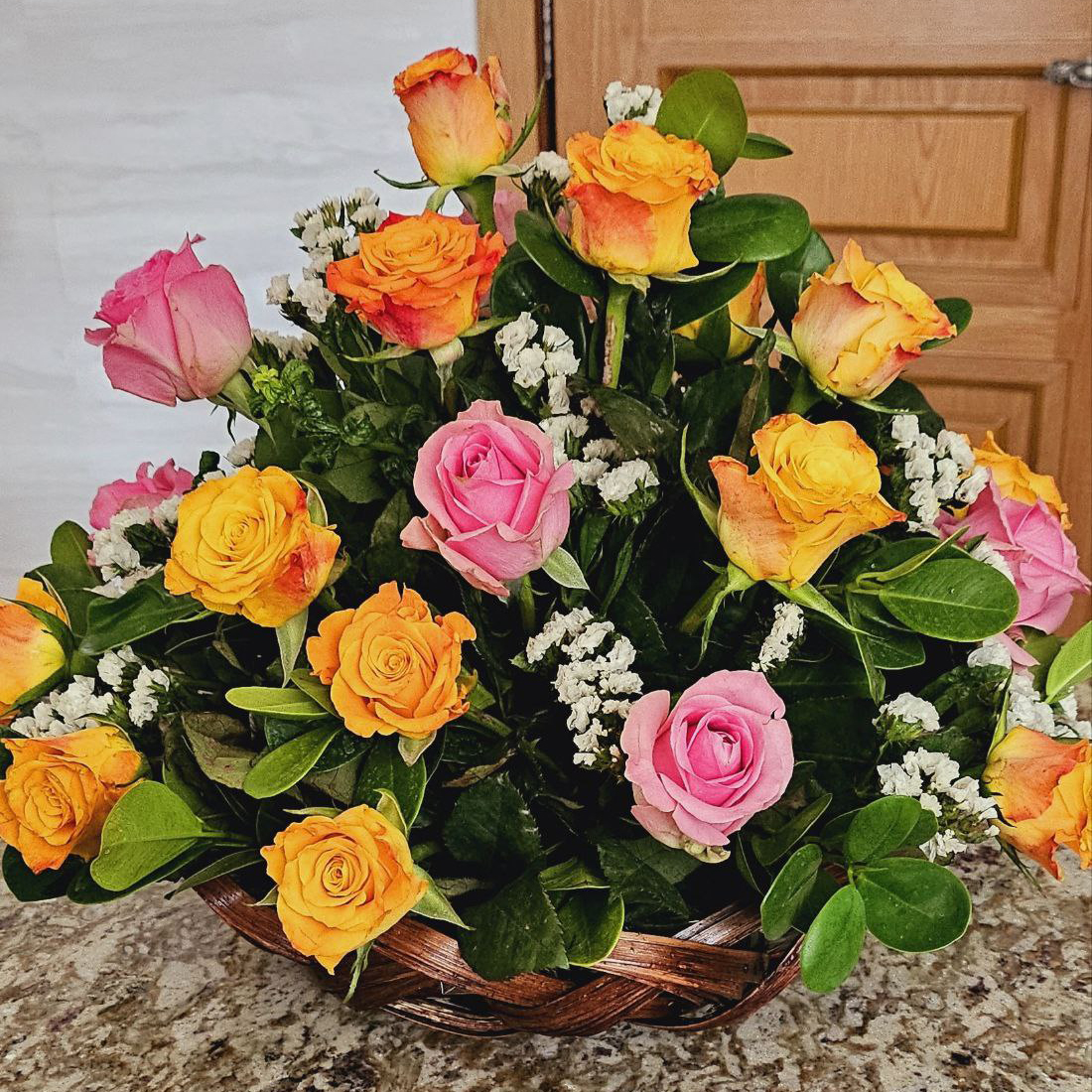 Brighten Your Day cat roses birthday summer everyday $130 $150 $180