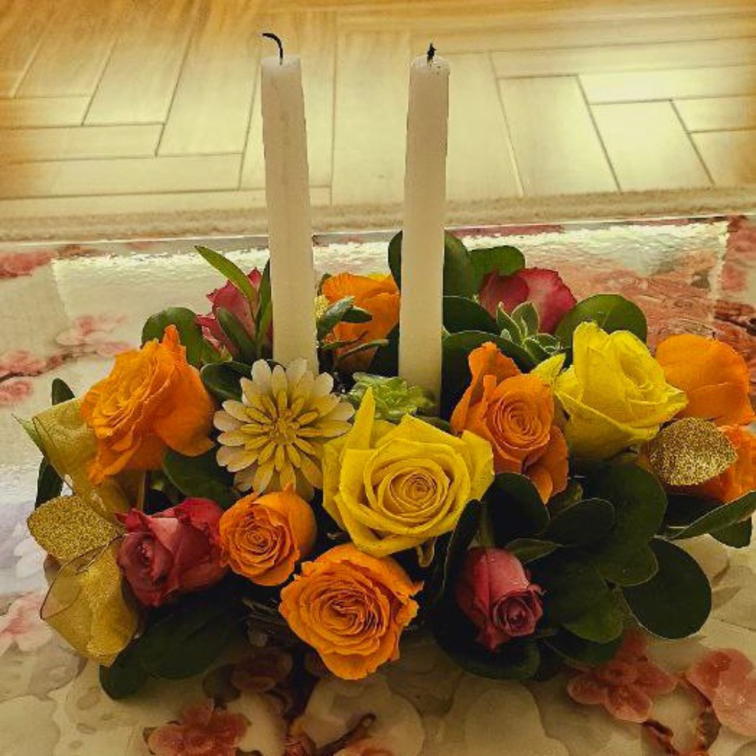 Duo Candle Centerpiece cat fall , Thanksgiving $110 $155 $210