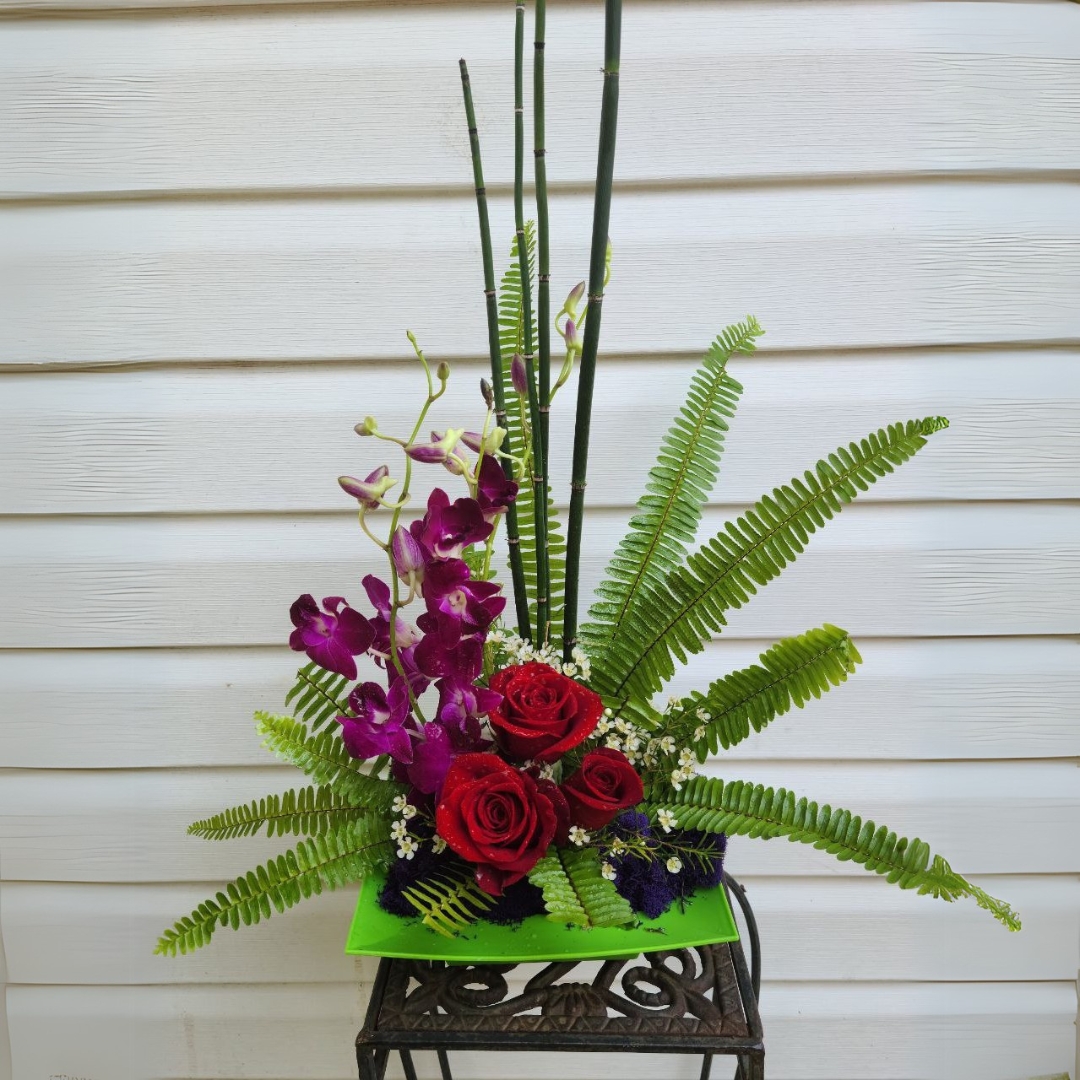 Ferns and Blooms cat spring Tropical birthday $125 $155 $175