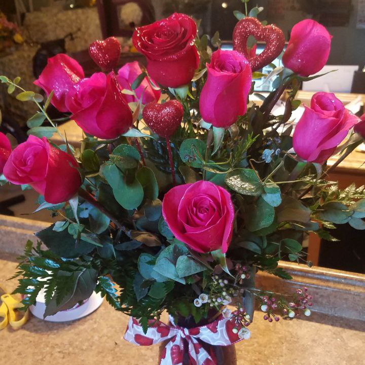 Pink Elegant Roses cat valentine, birthday $125 $155 $180