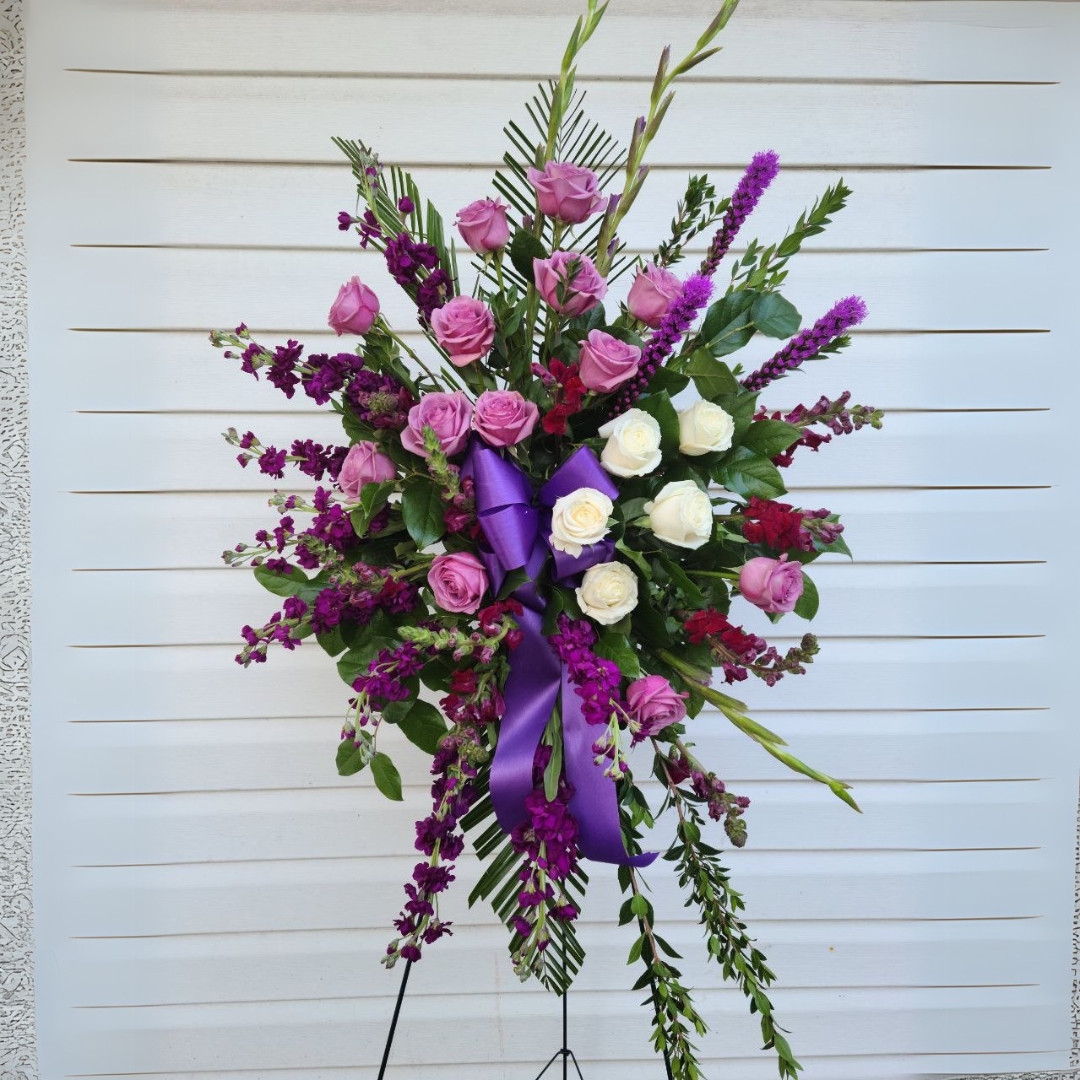 Purity in Purple cat sympathy standing Spray $210$265$305