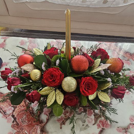 Single Candle Centerpiece cat Christmas Holiday $125 $155 $210